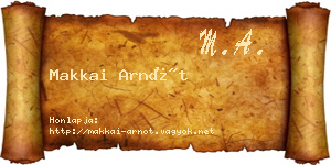 Makkai Arnót névjegykártya